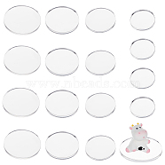 16Pcs 4 Style Flat Round Acrylic Display Base, for Miniatures, Models and Garage Kits, Clear, 29.5~59.5x4mm, 4pcs/style(ODIS-OC0001-66)
