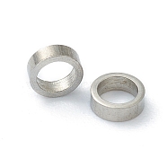 201 Stainless Steel Spacer Beads, Tube, Stainless Steel Color, 3x1mm, Hole: 2mm(STAS-B006-16P-C)