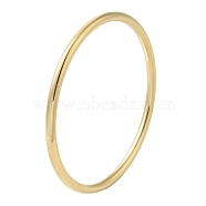 Ion Plating(IP) 304 Stainless Steel Simple Roung Ring Bangles for Women, Real 18K Gold Plated, Inner Diameter: 2-1/2 inch(6.5cm), 4mm(BJEW-F461-01G-G)