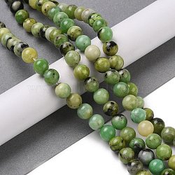 Natural Serpentine Bead Strands, Round, 8mm, Hole: 1.2mm, about 50pcs/strand, 15.94''(40.5cm)(G-N166-4-1)