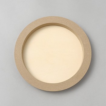 DIY Children Wood Decoration Clay Picture Frame, PapayaWhip, Flat Round, 200x20mm, Inner Diameter: 160mm