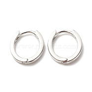 Brass Hinged Hoop Earrings for Women, Cadmium Free & Lead Free, Platinum, 15x13.5x2mm, Pin: 1mm(X-EJEW-G306-03P)