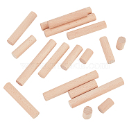 20Pcs 4 Style Round Wooden Sticks, Dowel Rods, for Children Toy, Building Model Material Supplies, Peru, 2.5~10x1.5cm, 5pcs/style(WOOD-NB0002-16C)