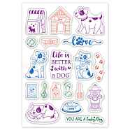 PVC Plastic Stamps, for DIY Scrapbooking, Photo Album Decorative, Cards Making, Stamp Sheets, Dog Pattern, 16x11x0.3cm(DIY-WH0167-56-260)