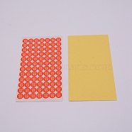 Size XS Clothing Size Round Sticker Labels, Adhesive Stickers, for Clothing T Shirts, Orange, 15.5x9x0.02cm, 84pcs/sheet, 15sheets/set, 1260pcs/set(DIY-WH0209-86F)