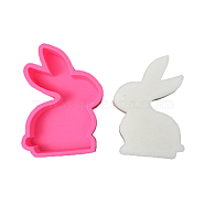 Easter Rabbit DIY Candle Silicone Molds, Car Freshie Molds, for Aroma Beads, Scented Candle Making, Rabbit, 12.2x8x3.25cm, Inner Diameter: 11.1x7.1cm(CAND-M001-01D)