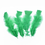 Turkey Feather Costume Accessories, Dyed, Lime Green, 135~160x30~55x1.5~2mm(X-FIND-T013-02C)