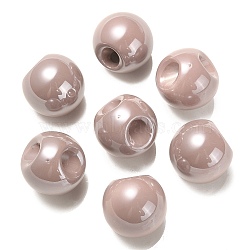 Opaque Acrylic Beads, Round Ball Bead, Top Drilled, Rosy Brown, 19x19x19mm, Hole: 3mm(OACR-G012-01K)