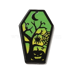 Halloween Acrylic Pendants, Polygon, Tree, 42x26.5x2.5mm, Hole: 1.5mm(MACR-C030-01C)