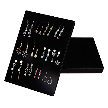Sponge Mat, Jewelry Display Accessories, Rectanlge, Black, 23.1x34.3x1.15cm