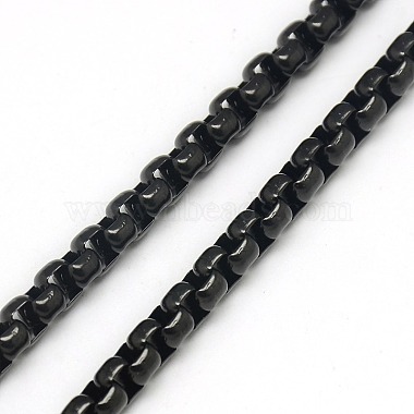 Trendy Men's 201 Stainless Steel Box Chain Necklaces(NJEW-L043C-46B)-2