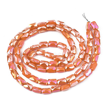 Electroplate Opaque Solid Color Glass Beads Strands(EGLA-N002-25-B03)-2