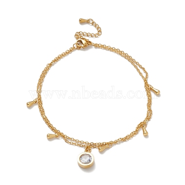 Clear Stainless Steel Anklets