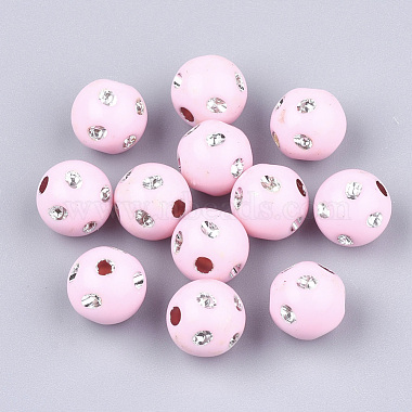 10mm Pink Round Acrylic Beads