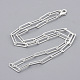 Brass Textured Paperclip Chain Necklace Making(MAK-S072-01A-S)-2