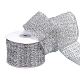 5 Yards Flat Christmas Glitter Metallic Wired Ribbon(OCOR-WH0070-74B)-1