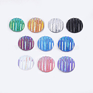 Resin Cabochons, Flat Round, Mixed Color, 12x3~3.5mm(CRES-T012-05)