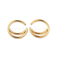 Crescent Moon Shape 316 Surgical Stainless Steel Hoop Nose Rings, Piercing Jewelry for Women, Golden, 9.5mm, Pin: 0.9mm(AJEW-I065-01G)