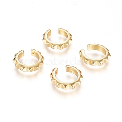 Brass Ear Cuff Findings, Long-Lasting Plated, Ring, Real 18K Gold Plated, 14x3mm(X-KK-G389-36G)