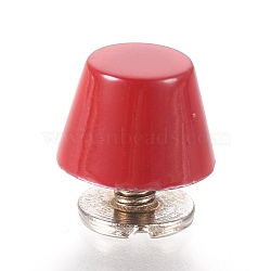 Zinc Alloy Cabinet & Drawer Knobs, Jewelry Box Knobs, Red, 7x10mm(PALLOY-WH0025-A-02)