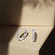 SHEGRACE Rhodium Plated 925 Sterling Silver Huggie Hoop Earrings(JE893A-04)-4