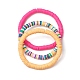 3Pcs 3 Colors Polymer Clay Disc Beaded Stretch Bracelet Sets(BJEW-JB10439-01)-1