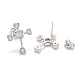 Brass Micro Pave Clear Cubic Zirconia Stud Earrings(EJEW-F264-15)-3