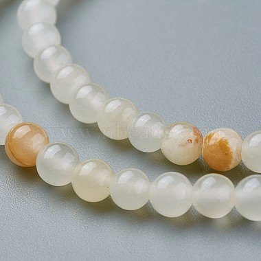 Natural Yellow Jade Beads Strands(G-F622-25-4mm)-3