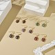 5 Pair 5 Style Natural Mixed Gemstone & Glass Seed Braided Oval Dangle Earrings Set(EJEW-JE05119)-3