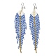 Bohemia Woven Glass Seed Bead Dangle Earrings(EJEW-A046-04D)-1