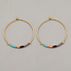 Glass Seed Beaded Hoop Earrings(XS8443-12)-1