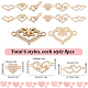 48Pcs 6 Styles Alloy Crystal Rhinestone Connector Charms(RB-SC0001-10)-2