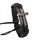 Adjustable Cross with Word Iron Braided Leather Cord Bracelets(BJEW-P0001-02B)-1