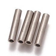 304 Stainless Steel Tube Beads, Stainless Steel Color, 15x3mm, Hole: 2mm(STAS-L216-23F-P)