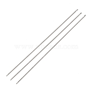 Steel Beading Needles with Hook for Bead Spinner, Curved Needles for Beading Jewelry, Stainless Steel Color, 17.7x0.09cm(TOOL-C009-01B-07)