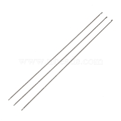 Steel Beading Needles with Hook for Bead Spinner, Curved Needles for Beading Jewelry, Stainless Steel Color, 17.7x0.09cm(TOOL-C009-01B-07)