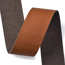 PU Leather Fabric, for Shoes Bag Sewing Patchwork DIY Craft Appliques, Sienna, 5x0.13cm, 2m/roll(AJEW-WH0034-88D-03)