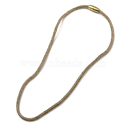 Rhinestone Tennis Necklace, with Brass Magnetic Clasp, Crystal, 46.5x0.4cm(NJEW-R263-26B-G)