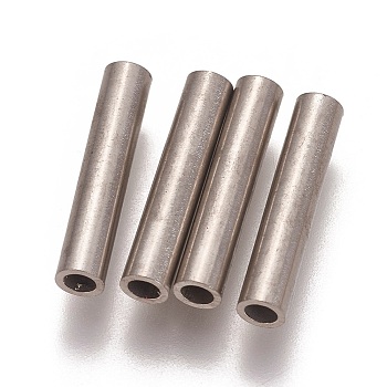304 Stainless Steel Tube Beads, Stainless Steel Color, 15x3mm, Hole: 2mm