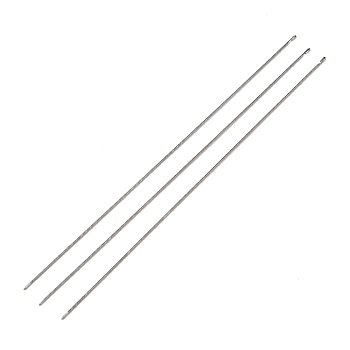 Steel Beading Needles with Hook for Bead Spinner, Curved Needles for Beading Jewelry, Stainless Steel Color, 17.7x0.09cm