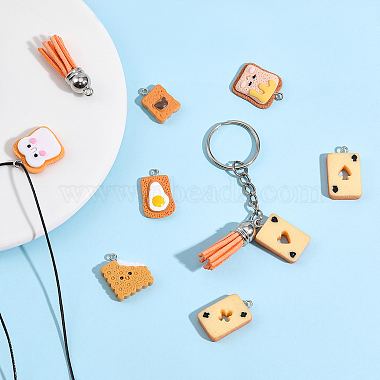 Chgcraft kits de fabrication de porte-clés en résine de pain(DIY-CA0005-18)-4