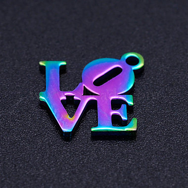 Valentine's Day Ion Plating(IP) 201 Stainless Steel Charms(STAS-Q201-JN170)-2