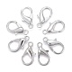Platinum Plated Zinc Alloy Lobster Claw Clasps(X-E107)-1