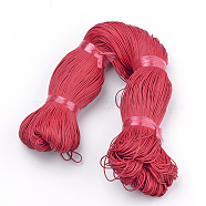 Waxed Cotton Cord, Crimson, 1.5mm, about 360yard/bundle(330m/bundle)(YC-S007-1.5mm-162)