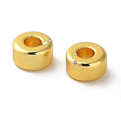 Rack Plating Brass Spacer Beads, Long-Lasting Plated, Flat Round, Golden, 5x3mm, Hole: 2mm(KK-F859-01B-G)