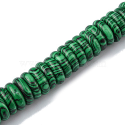 Synthetic Malachite Beads Strands, Disc, 12x3.5~4mm, Hole: 1.4mm, about 51pcs/strand, 7.48~8.19 inch(19~20.8cm)(G-F743-06M)