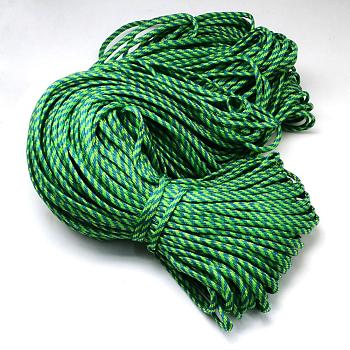 7 Inner Cores Polyester & Spandex Cord Ropes, for Rope Bracelets Making, Lime Green, 4mm, about 109.36 yards(100m)/bundle, 420~500g/bundle