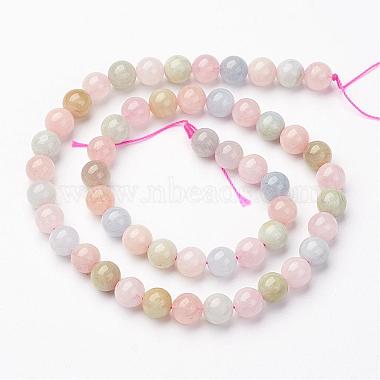 Chapelets de perles en morganite naturelle(G-P213-18-6mm)-2