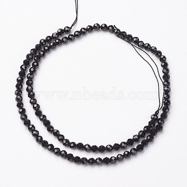 Spinelle naturel noir brins de perles(G-P213-13-5mm)-2