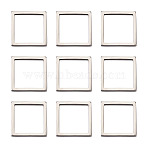 304 Stainless Steel Linking Rings, Square, Stainless Steel Color, 20x20x2mm(STAS-TA0004-51)